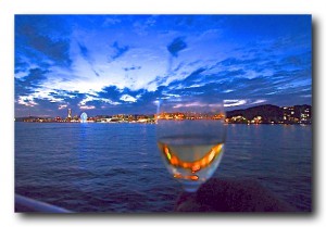 大海原を進むフェリー。そして見えてきた日本の大地! Japan/日本